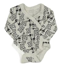 Bílé zavinovací body s žirafami 