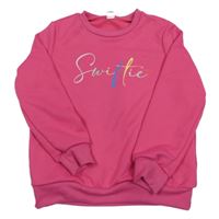 Ružová mikina s nápisom