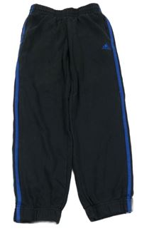 Černé tepláky s pruhy Adidas