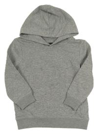 Sivá mikina s 3D nápisom a kapucňou Bluezoo