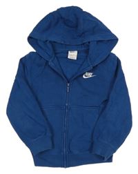 Tmavomodrá propínací mikina s kapucí Nike
