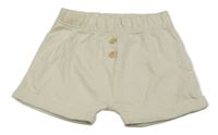 Béžové bavlnené kraťasy s gombíkmi