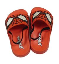 Červené gumové pantofle - Spiderman vel.24