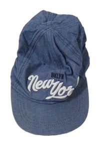 Modrá riflová kšiltovka s nápisem H&M