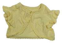 Žluté pletené propínací bolérko Mothercare