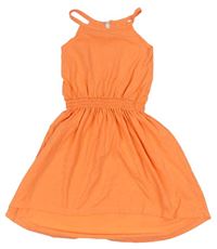 Neónově oranžové bavlnené šaty Nutmeg