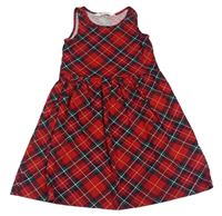 Červeno-farebné kockované šaty zn. H&M