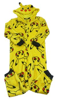 Žlutá chlupatá kombinéza s kapucí - Pikachu George
