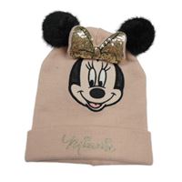 Broskvová pletená čapica s Minnií H&M