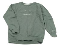 Khaki mikina s nápisom Primark