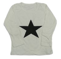 Bílé triko s hvězdou 