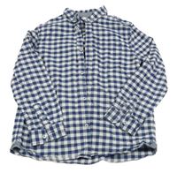 Tmavomodro-biela kockovaná košeľa M&S