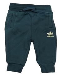 Tmavozelené tepláky s logem Adidas