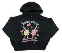 Čierna oversize mikina so shaky a kapucňou George