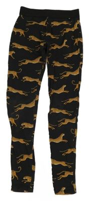 Čierne legíny s leopardmi
