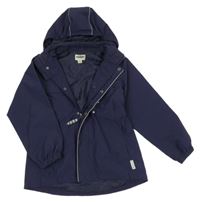 Tmavomodrá šusťáková jarní bunda s kapucí Racoon