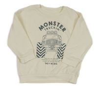 Smetanová mikina s monster truck F&F