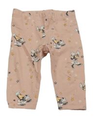 Svetloružové legíny s Minnií Disney