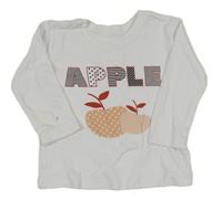 Biele tričko s nápisom