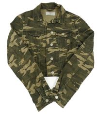 Khaki-béžová army riflová crop bunda New Look