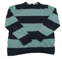 Tmavomodro-šedomodrý pruhovaný sveter H&M