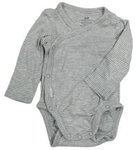 Šedo-bílé pruhované melírované zavinovací body H&M