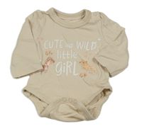 Svetlobéžové body s nápismi a zvieratkami a srdiečkami so cute