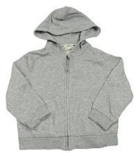 Sivá melírovaná prepínaci mikina s kapucňou H&M