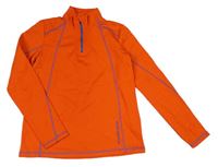 Tmavooranžová funkčná športová mikina crivit