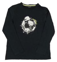 Čierne tričko s loptou PRIMARK