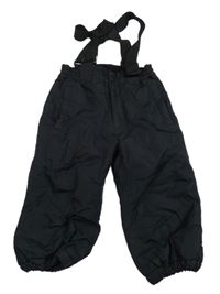 Černé šusťákové zimní oteplovačky s trakami C&A