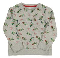 Svetlosivá melírovaná mikina s elfy a vreckom F&F