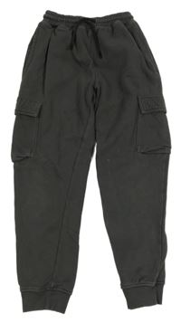 Tmavosivé cargo tepláky Next