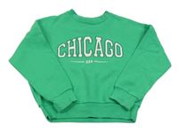 Zelená oversize crop mikina s nápisom F&F