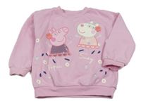 Ružová mikina s Peppa Pig s flitrami