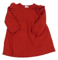 Červené úpletové šaty s volánikmi F&F