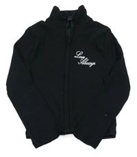 Čierna rebrovaná prepínaci crop mikina s nápismi George