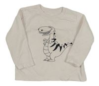 Biele tričko s dinosaurom