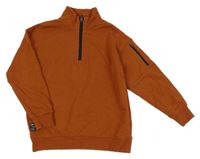 Medová mikina s nášivkou Next