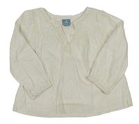 Smetanovo-strieborná pruhovaná blúzka GAP