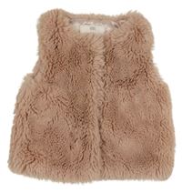 Staroružová kožušinová podšitá vesta F&F