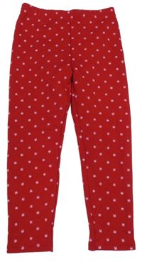 Červené teplákové zateplené legíny s hviezdičkami C&A