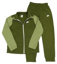 2Set - Khaki sportovní propínací mikina+ tepláky Nike