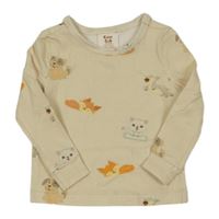 Smotanové tričko so zvieratkami Cozy Cub