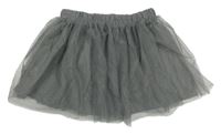 Sivá trblietavá tylová sukňa H&M