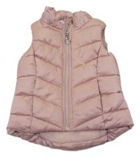 Staroružová prešívaná šušťáková zateplená vesta H&M