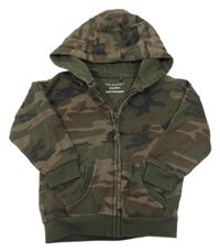 Army-tmavohkaki prepínaci oversize mikina s kapucňou PRIMARK
