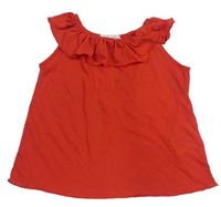 Červené tričko s volánem H&M