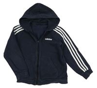 Tmavomodrá prepínaci mikina s kapucňou Adidas