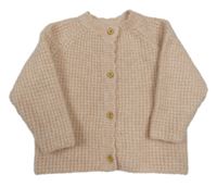 Růžový propínací svetr Zara